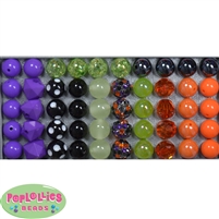 12mm Mixed Style Halloween Acrylic Beads sold in packages of 50 beads