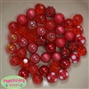 12mm Mixed Style Red Acrylic Beads sold in packages of 50 beads