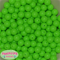 12mm Neon Lime Acrylic Bubblegum Beads sold in packages of 50 beads