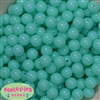 12mm Neon Mint  Acrylic Bubblegum Beads sold in packages of 50 beads
