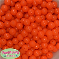 12mm Neon Orange Acrylic Bubblegum Beads sold in packages of 50 beads
