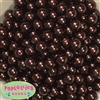 12mm Bulk Cocoa Brown Acrylic Faux Pearls