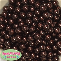 12mm Bulk Cocoa Brown Acrylic Faux Pearls