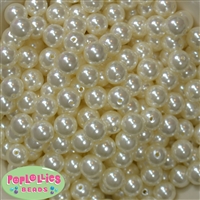 12mm Cream Faux Pearl Beads sold in packages of 50 beads