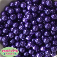 12mm Bulk Dark Purple Acrylic Faux Pearls