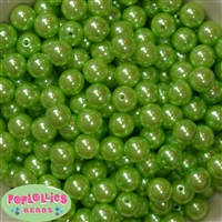 12mm Bulk Lime Acrylic Faux Pearls