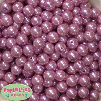 12mm Bulk Mauve Acrylic Faux Pearls