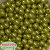 12mm Bulk Olive Green Acrylic Faux Pearls