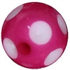 12mm Acrylic Hot Pink Polka Dot Bubblegum Beads sold by the bead