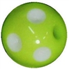 12mm Acrylic Polka Lime Dot Bubblegum Beads sold by the bead