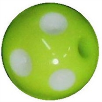 12mm Acrylic Polka Lime Dot Bubblegum Beads sold by the bead