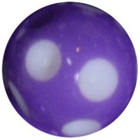 12mm Polka Purple Dot Acrylic Bubblegum Beads sold by the bead