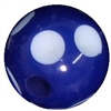 12mm Acrylic Royal Blue Polka Dot Bubblegum Beads sold by the bead