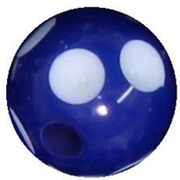 12mm Acrylic Royal Blue Polka Dot Bubblegum Beads sold by the bead