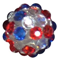 12mm Unicorn Confetti Rhinestone Bubblegum Beads