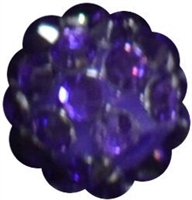 12mm Deep Purple Rhinestone Bubblegum Beads