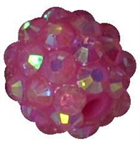 12mm Hot Pink Rhinestone Bubblegum Bead