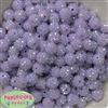 12mm Ice Lavender Rhinestone Bubblegum Beads