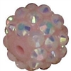 12mm Ice Pink Rhinestone Bubblegum Beads