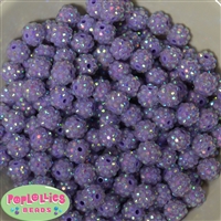 12mm Lavender Rhinestone Bubblegum Beads