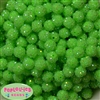 12mm Neon Lime Green Rhinestone Bubblegum Beads