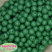 12mm Solid Emerald Crackle Bead 40 pc