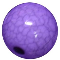 12mm Solid Purple Crackle Bead