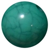 12mm Solid Teal Crackle Bead