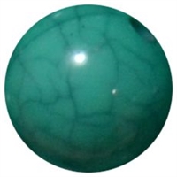 12mm Solid Teal Crackle Bead