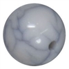 12mm Solid White Crackle Bead