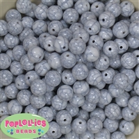12mm Solid White Crackle Bead 40 pc