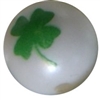 12mm Shamrock Print Bubblegum Beads