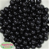 12mm Black Acrylic Bubblegum Beads Bulk