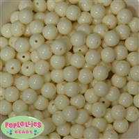 12mm Cream Acrylic Bubblegum Beads