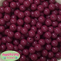 12mm Maroon Acrylic Bubblegum Beads