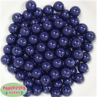 12mm Navy Blue Acrylic Bubblegum Beads
