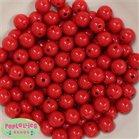 12mm Red Acrylic Bubblegum Beads
