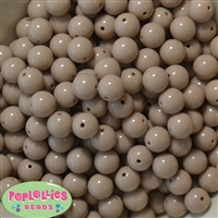 12mm Tan Solid Acrylic Bubblegum Beads