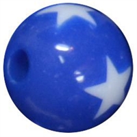 12mm Royal Blue Star Bubblegum Beads