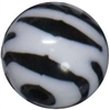 12mm Zebra Print  Resin Bubblegum Bead