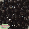 14mm Black Faceted Acrylic Bubblegum Beads
