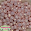 14mm Pastel Pink Faceted Acrylic Bubblegum Beads