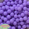 14mm Neon Lavender Solid Acrylic Beads