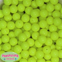 14mm Neon Yellow Acrylic Bubblegum beads