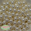 14mm Cream Faux Pearl Bubblegum Beads