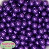 14mm Dark Purple Faux Pearl Bubblegum Beads