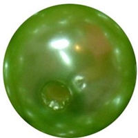 14mm Lime Green Faux Pearl Bubblegum Beads
