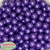 14mm Purple Faux Pearl Bubblegum Beads