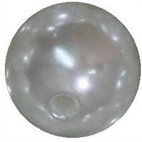 14mm White Faux Pearl Bubblegum Beads