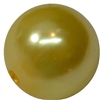 14mm Yellow Faux Pearl Bubblegum Beads